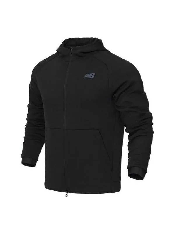 Куртка с логотипом спортивная одежда техническая флисовая куртка Windrunner New Balance — изображение 1 из 2, черный