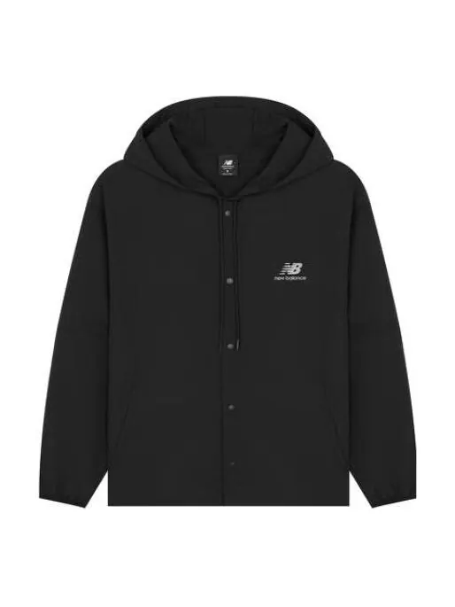 Куртка с логотипом и принтом повседневная куртка New Balance — изображение 1 из 4, черный