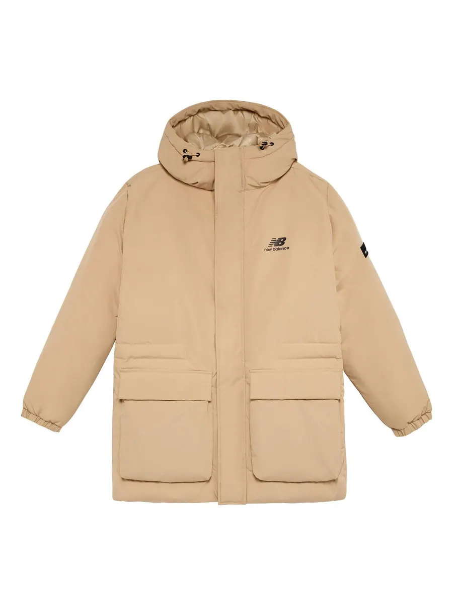 Куртка New Balance Windproof Down Jacket 'Khaki' — изображение 1 из 4, бежевый