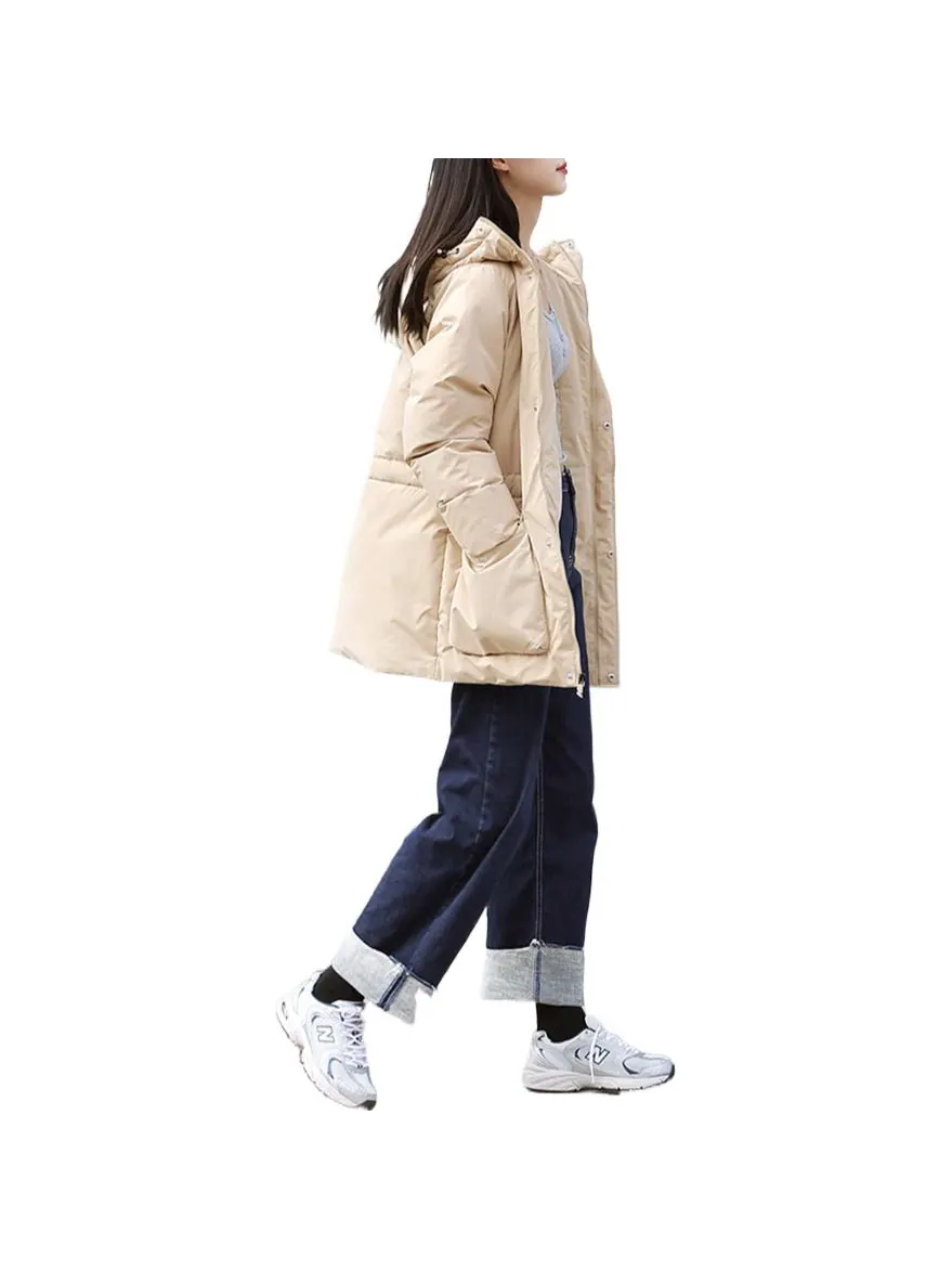 Куртка New Balance Windproof Down Jacket 'Khaki' — изображение 4 из 4, бежевый