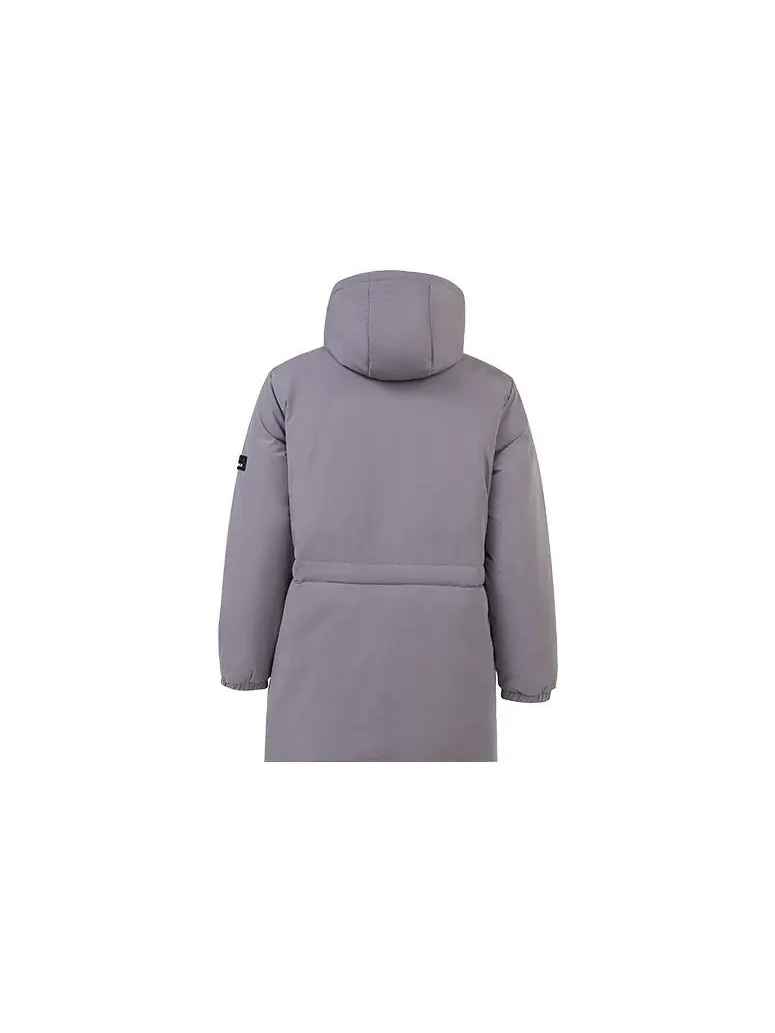 Куртка New Balance Windproof Long Down Jacket 'Grey' — изображение 4 из 4, серый