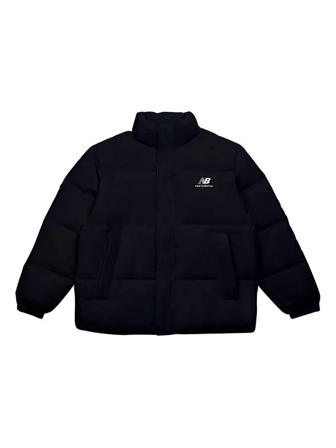 Куртка New Balance Logo Print Down Jacket 'Black' — изображение 1 из 2, черный