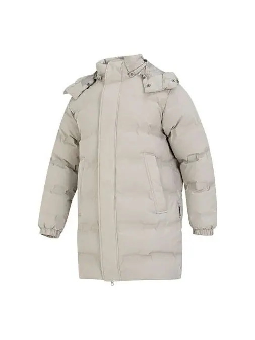 Куртка New Balance Long Puffer Jacket 'Grey' — изображение 1 из 2, серый