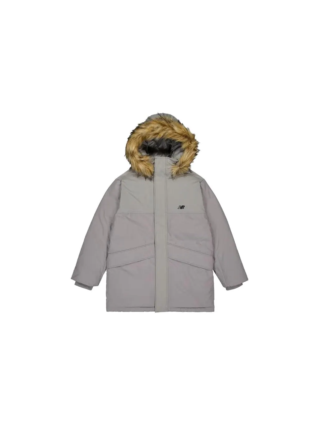 Пальто New Balance Warm Hooded Coat 'Grey' — изображение 2 из 3, серый
