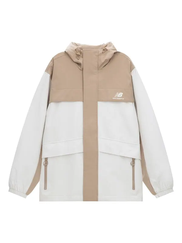 Куртка логотип городской ремикс тканая куртка New Balance — изображение 1 из 1, белый/бежевый