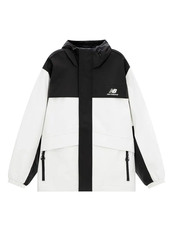 Куртка логотип городской ремикс тканая куртка New Balance — изображение 1 из 2, белый/черный