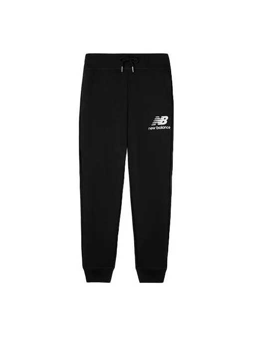 Штаны Essentials Stacked Logo спортивные штаны New Balance — изображение 1 из 2, черный/белый