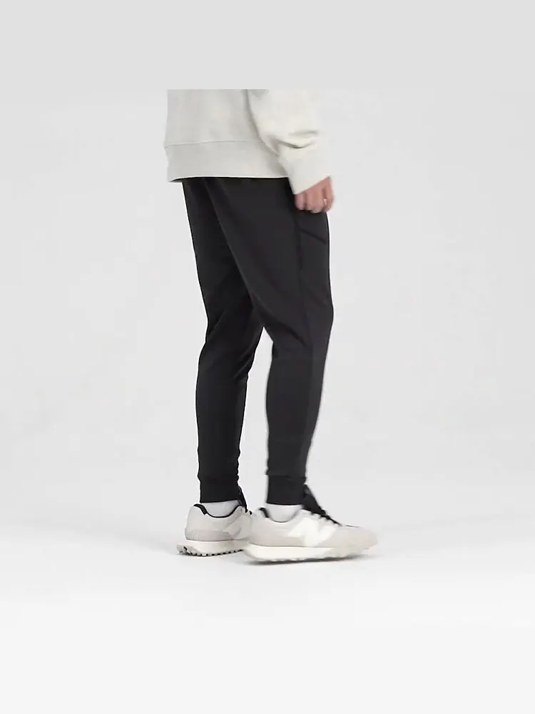 Спортивные брюки New Balance Logo Knit Pants 'Phantom' — изображение 4 из 4, черный
