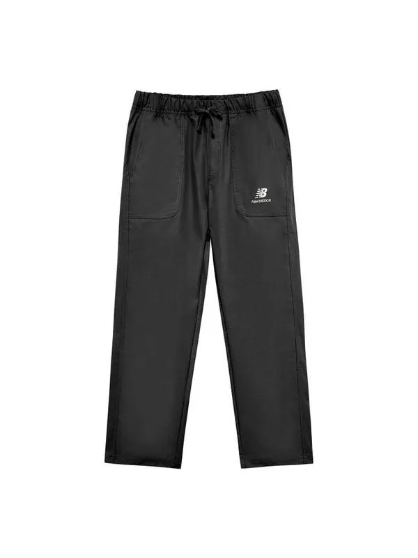Штаны с логотипом спортивные штаны New Balance — изображение 1 из 2, черный/белый