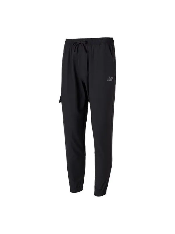 Штаны nb логотип тканые джоггеры New Balance — изображение 1 из 4, черный