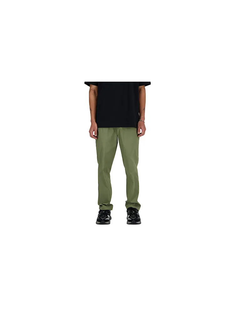 Спортивные брюки New Balance Icon Twill Tapered Pants 'Dark Olivine' — изображение 2 из 3, оливковый зеленый