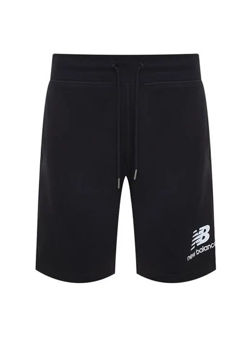 Шорты Essentials Stacked Logo Shorts New Balance — изображение 1 из 4, черный/белый