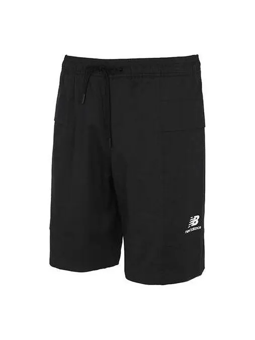 Шорты с логотипом короткие New Balance — изображение 1 из 3, черный