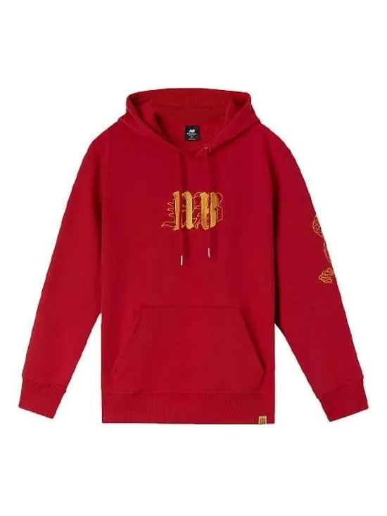 Худи New Balance Lifestyle Graphic Print Hoodie 'Red Yellow' — изображение 1 из 1, красный
