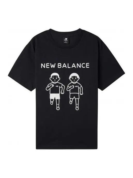 Футболка New Balance x Noritake Crossover Funny Pattern Short Sleeve Couple Style Black — изображение 1 из 2, черный