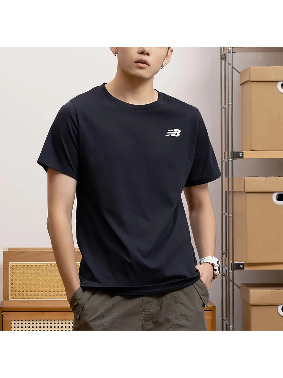 Футболка New Balance Men's — изображение 3 из 8, черный