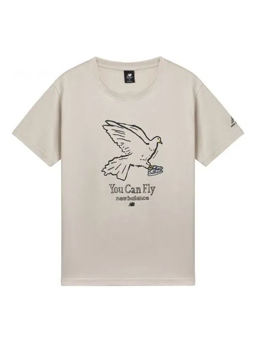 Футболка New Balance Naijel Tee 'Beige' — изображение 1 из 2, бежевый