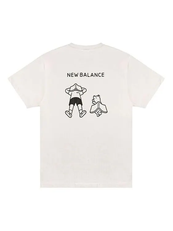 Футболка New Balance x Noritake Crossover Funny Pattern Sports Round Neck Short Sleeve Unisex White — изображение 1 из 4