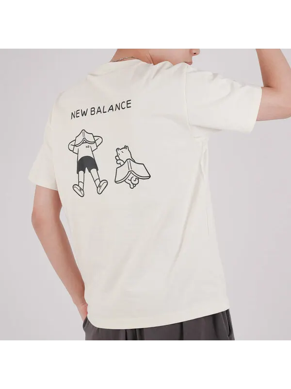 Футболка New Balance x Noritake Crossover Funny Pattern Sports Round Neck Short Sleeve Unisex White — изображение 4 из 4