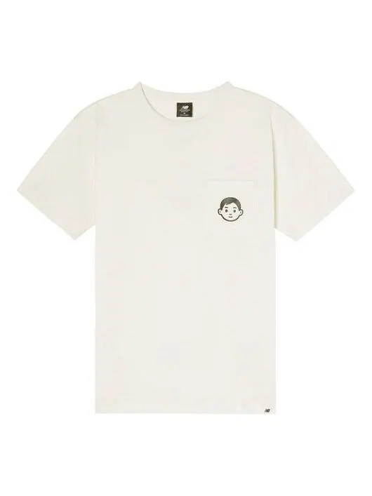 Футболка x noritake crossover small printing sports short sleeve couple style white New Balance — изображение 1 из 3, белый
