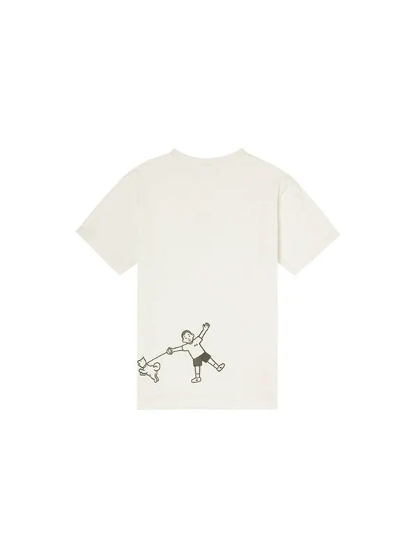 Футболка x noritake crossover small printing sports short sleeve couple style white New Balance — изображение 2 из 3, белый