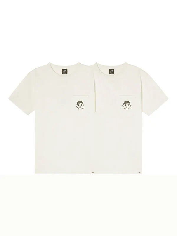 Футболка x noritake crossover small printing sports short sleeve couple style white New Balance — изображение 3 из 3, белый
