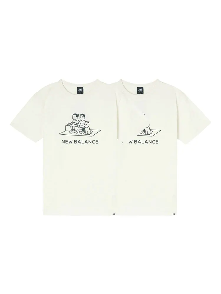 Футболка New Balance x Noritake Unisex Sports Tee White — изображение 3 из 3, белый