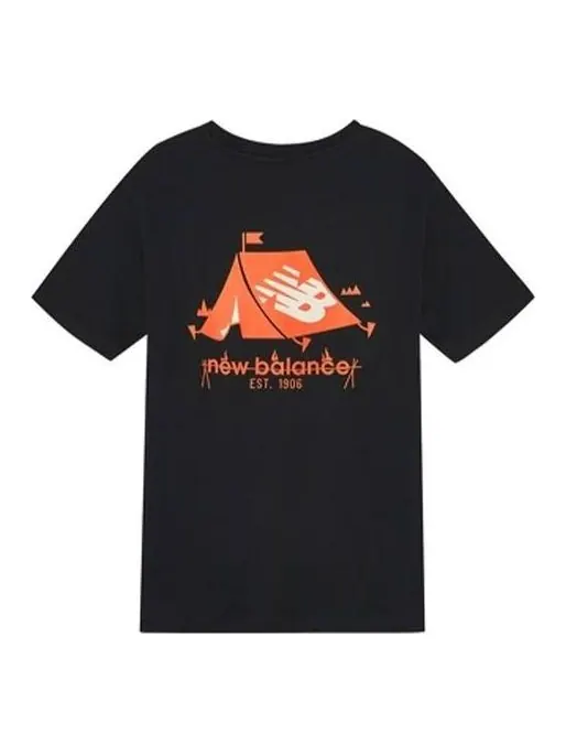 Футболка New Balance Safari Tee 'Black Orange' — изображение 1 из 2, черный