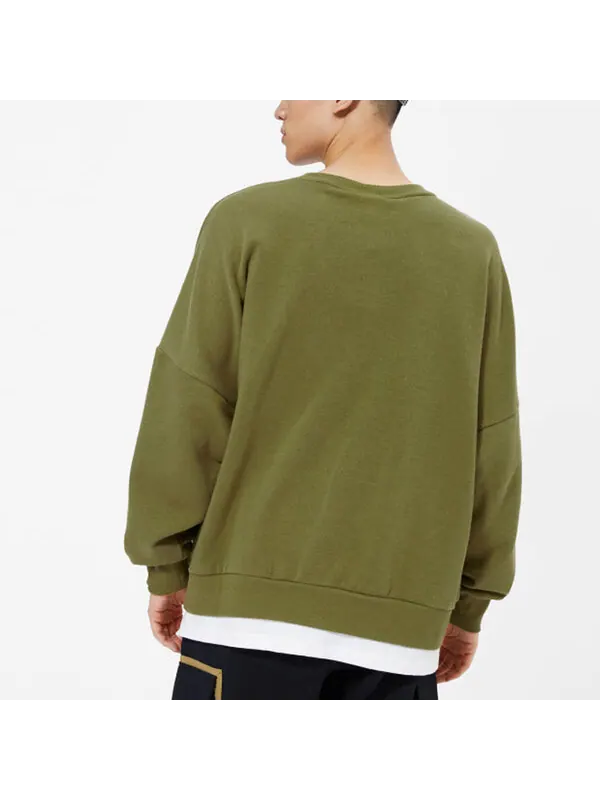 Толстовка New Balance Alphabet Logo Round Neck Long Sleeves Olive Green — изображение 2 из 3, оливковый зеленый