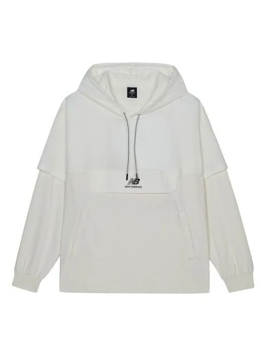 Толстовка New Balance Men's New Balance Casual Sports Breathable hooded Long Sleeves White — изображение 1 из 2, белый