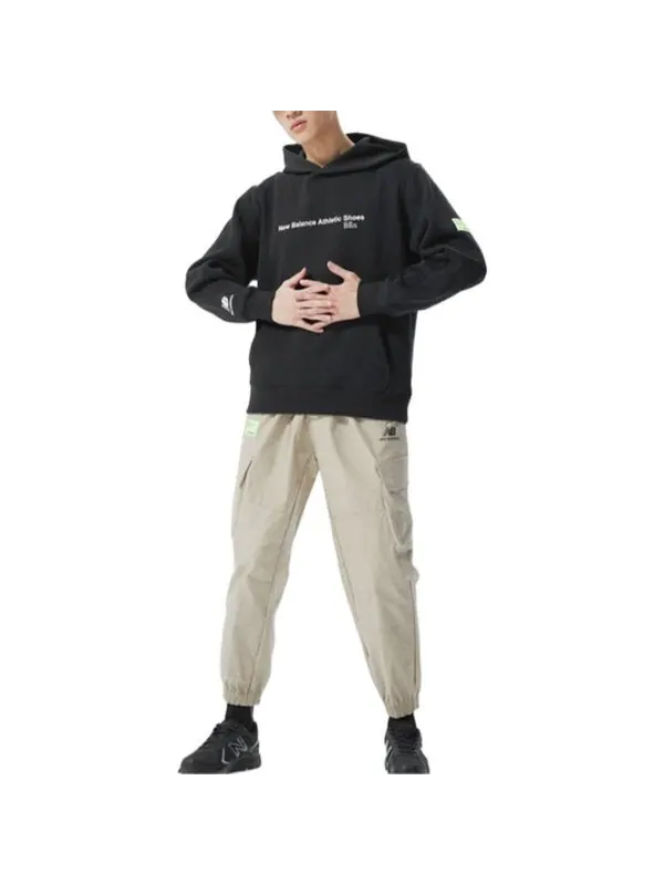 Толстовка New Balance Men's New Balance Logo Printing Solid Color Black — изображение 3 из 4, черный