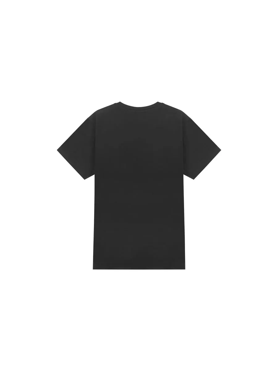 Футболка New Balance Logo Embroidered Knit Sports Round Neck Short Sleeve Couple Style Black — изображение 2 из 2, черный