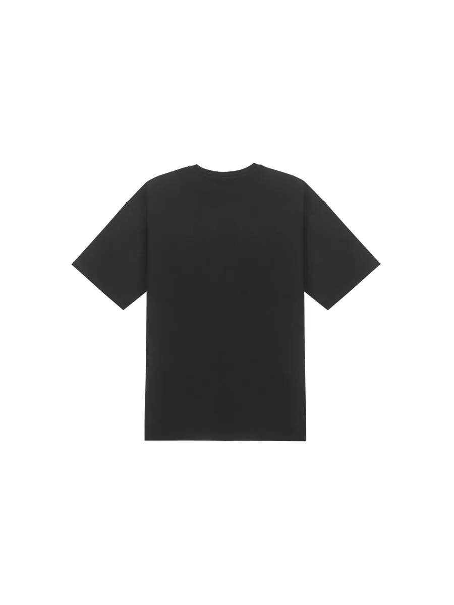 Футболка New Balance Logo Embroidered Pocket Knit Round Neck Short Sleeve Couple Style Black — изображение 2 из 2, черный