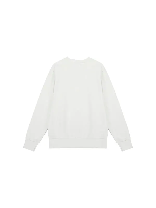 Толстовка New Balance Solid Color Round Neck Sports Pullover White — изображение 2 из 4, белый