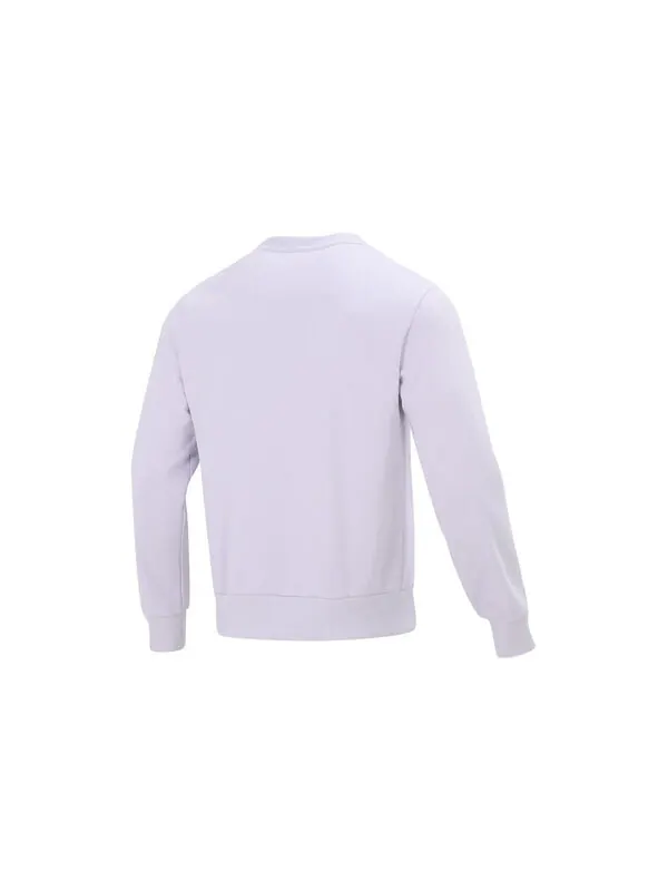 Толстовка New Balance Solid Color Sports Round Neck Pullover White — изображение 2 из 2, белый