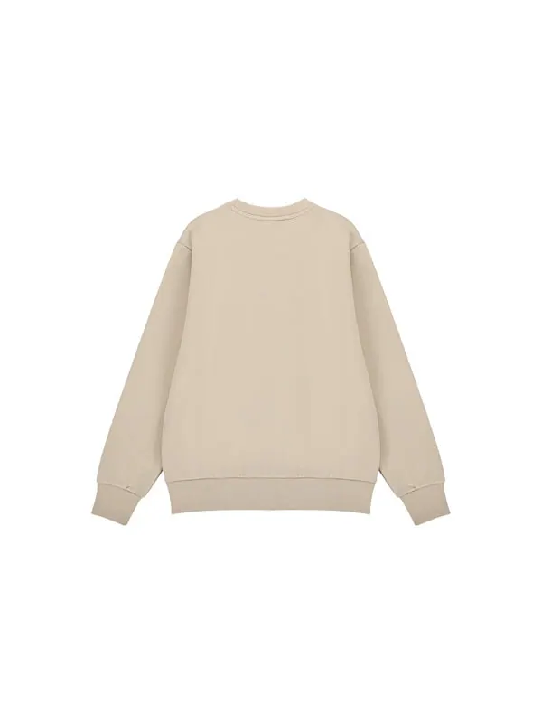 Толстовка New Balance Solid Color Round Neck Sports Pullover Khaki — изображение 2 из 4, хаки
