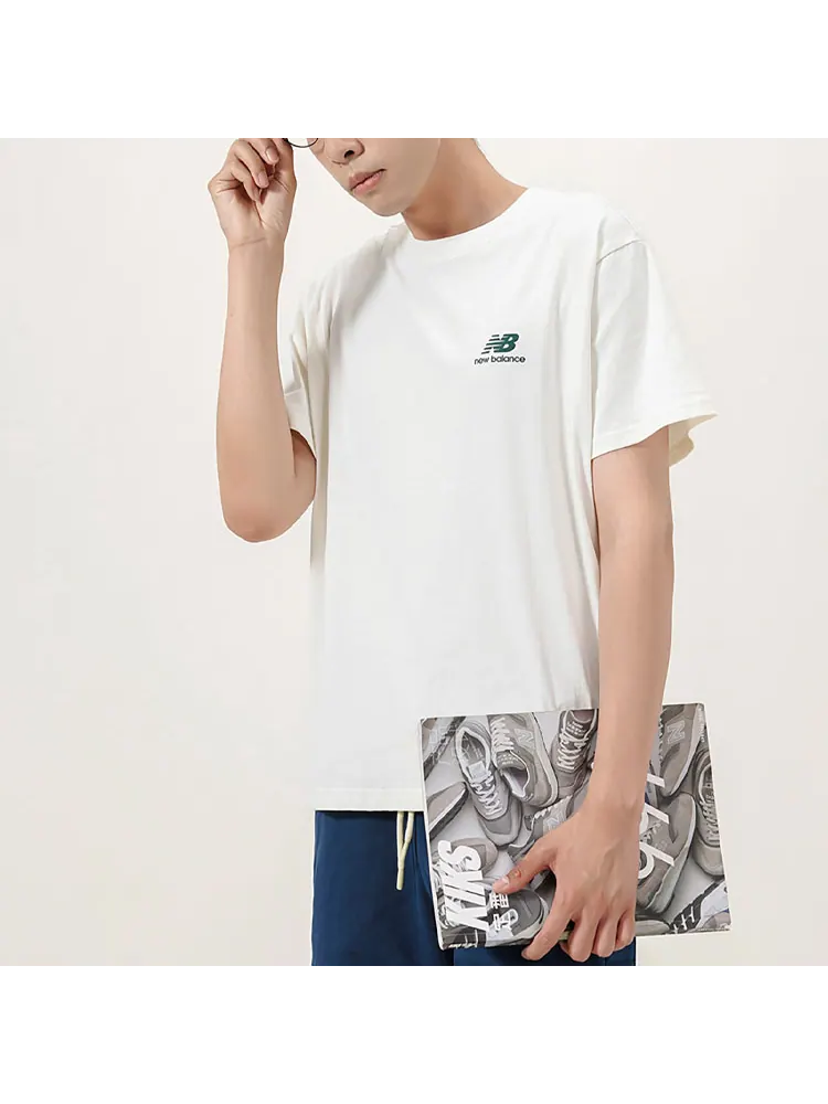Футболка New Balance Men's — изображение 7 из 8, бежевый