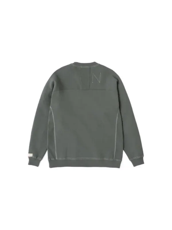Свитер 1000 Sweat Crew Regular Fit New Balance — изображение 2 из 2, серый/зеленый
