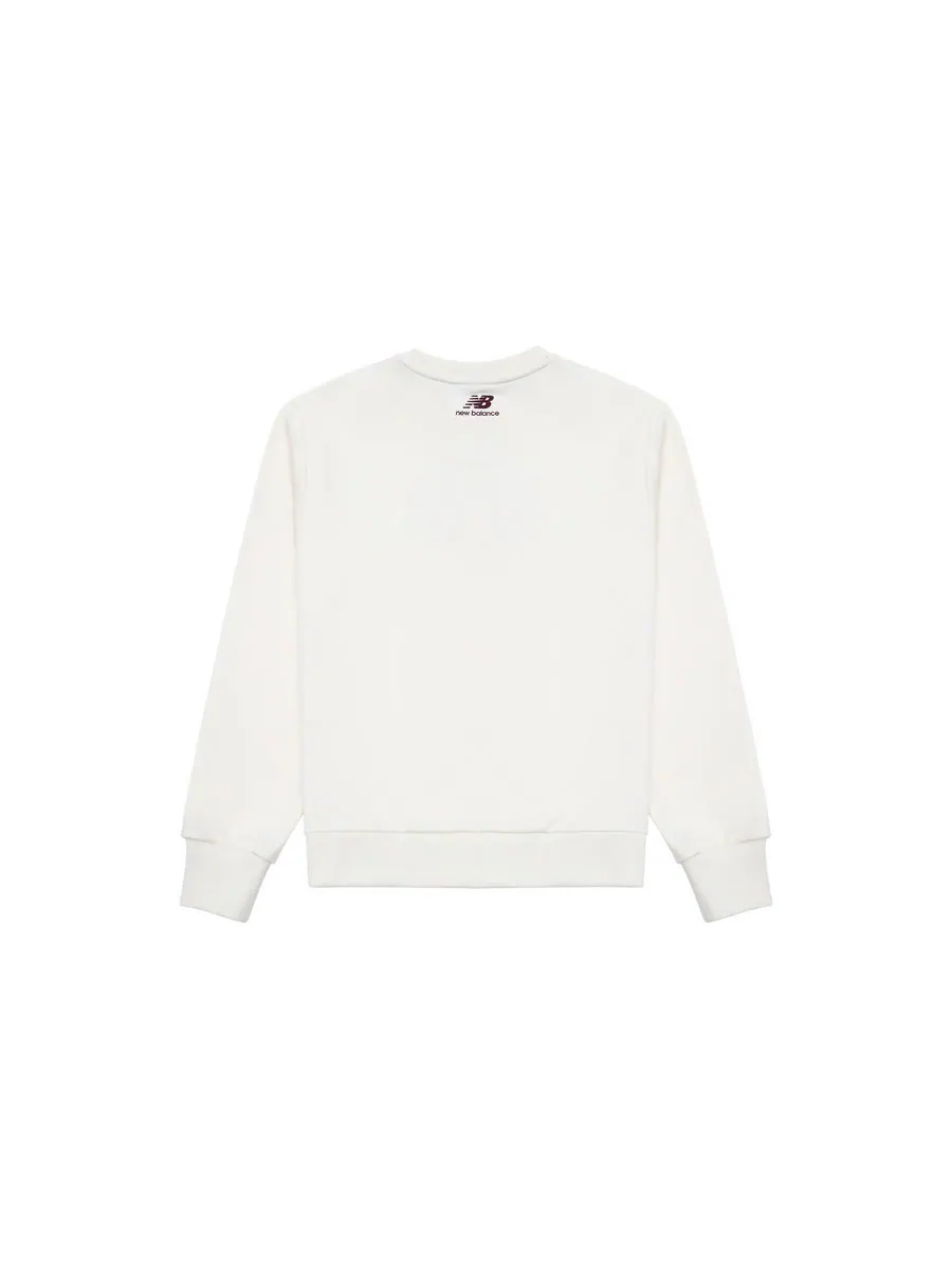 Свитер New Balance Casual Sport Sweatshirt 'White' — изображение 2 из 2, белый