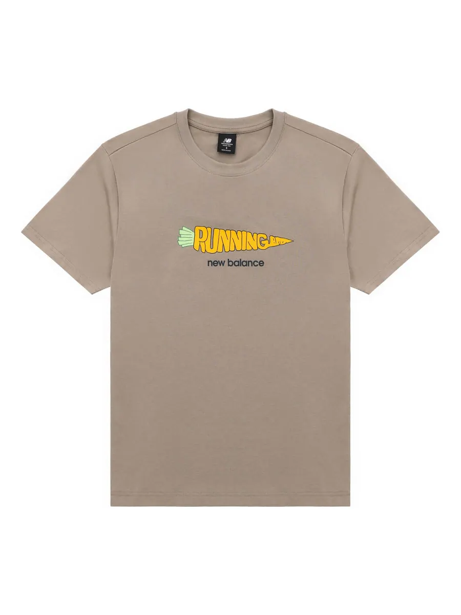 Футболка New Balance Running Graphic Tee 'Brown Orange' — изображение 1 из 1, коричневый