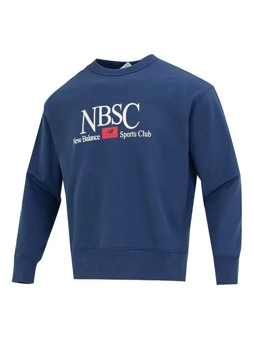 Спортивная толстовка New Balance NBSC Crew Sweatshirt 'Navy' AMT31556-NNY — изображение 1 из 4, темно-синий