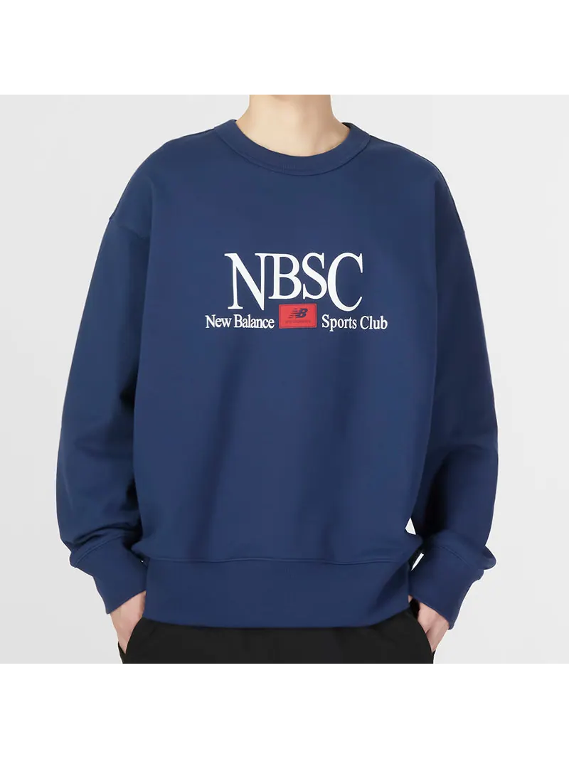 Спортивная толстовка New Balance NBSC Crew Sweatshirt 'Navy' AMT31556-NNY — изображение 3 из 4, темно-синий
