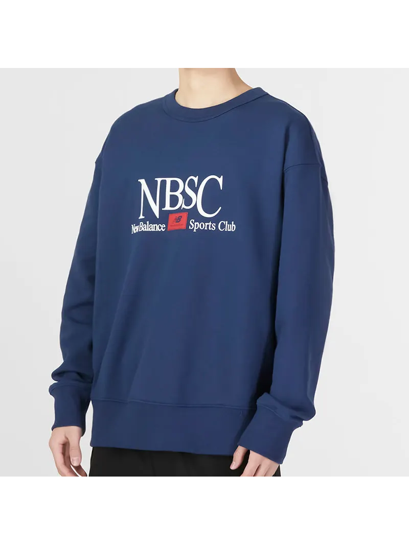 Спортивная толстовка New Balance NBSC Crew Sweatshirt 'Navy' AMT31556-NNY — изображение 4 из 4, темно-синий