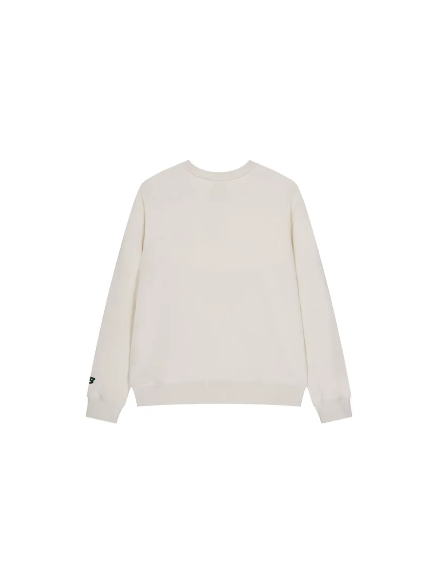 Свитер New Balance Athelitics Sweatshirt 'White' — изображение 2 из 2, белый
