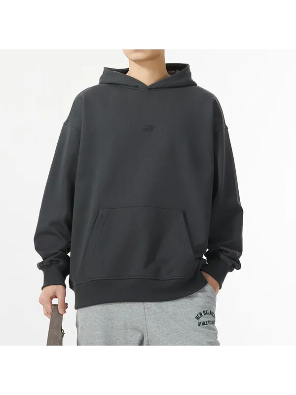 Толстовка с капюшоном с вышивкой nb logo hoodie New Balance — изображение 3 из 4, черный