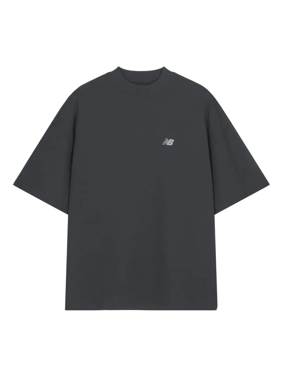 Футболка New Balance NB Logo Cotton T-shirt 'Grey' — изображение 1 из 7, серый