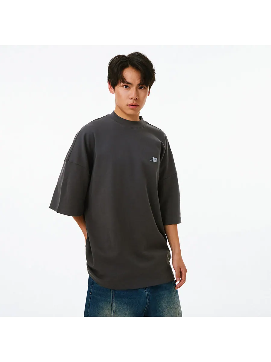 Футболка New Balance NB Logo Cotton T-shirt 'Grey' — изображение 6 из 7, серый