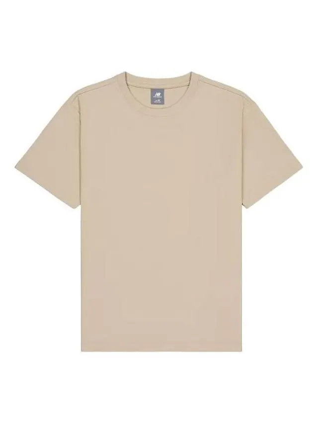 Футболка New Balance Cotton T-Shirt 'Stoneware' — изображение 1 из 2, бежевый