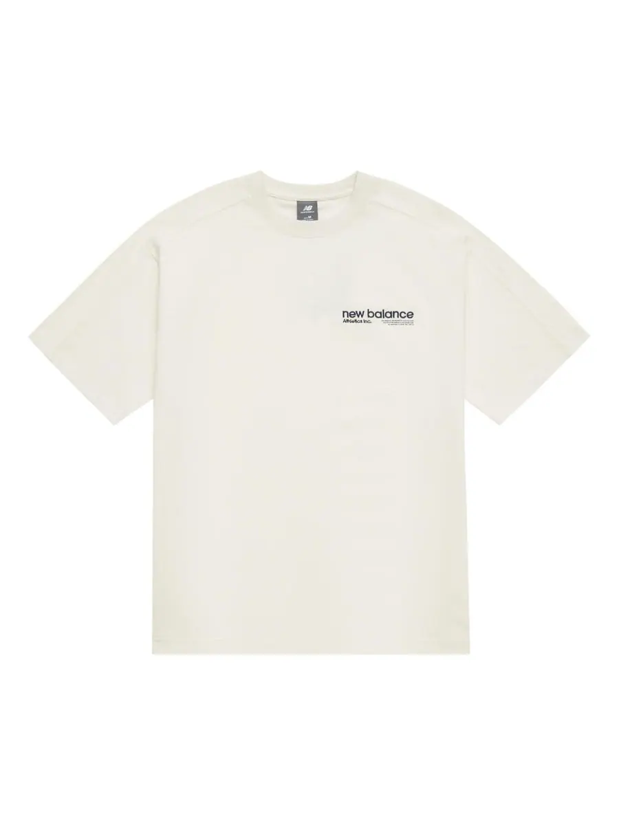 Футболка New Balance Wordmark Logo T-Shirt 'White' — изображение 1 из 7, белый