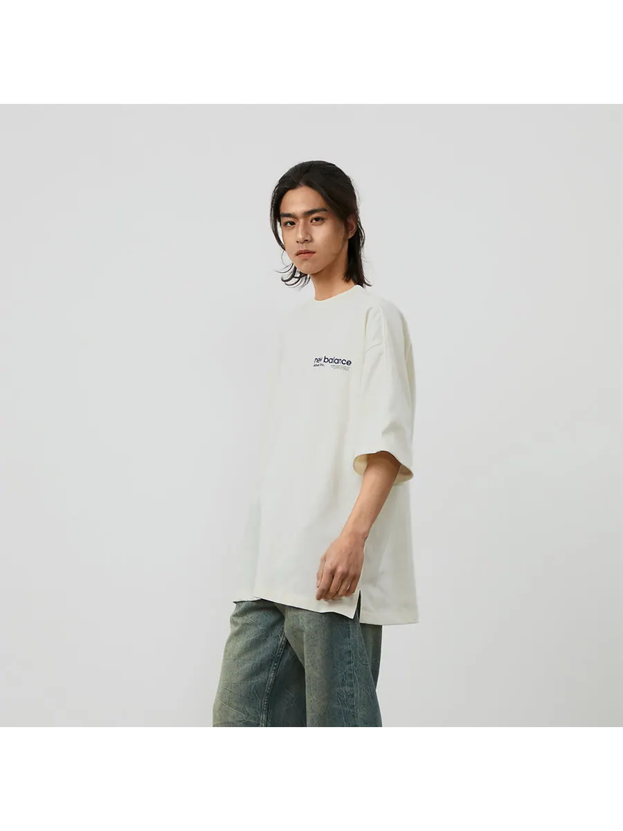 Футболка New Balance Wordmark Logo T-Shirt 'White' — изображение 6 из 7, белый